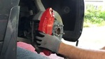 Накладки суппортов красные алюминиевые EVbase Tesla Model 3 CP-M3