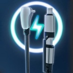 Кабель зарядный для телефона угловой Type-C - TypeC / Lightning M3Y-CDX2