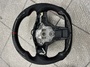 Руль круглый глянцевый карбон перфорация подогрев крас. полоса Tesla Model 3/Y 2022 O22PGCH-L